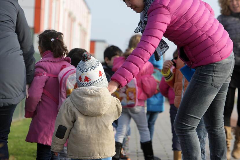 Kinderen in een asielzoekerscentrum
